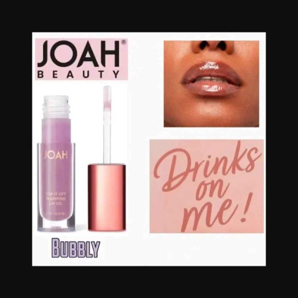 Joah top it off plumping lip oil set of three prosecco, Bellini, bubbly NIB